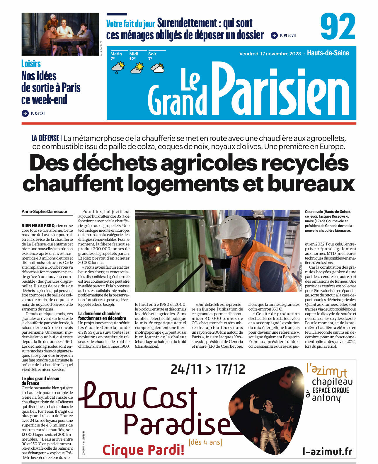 Article Le Parisien novembre 23